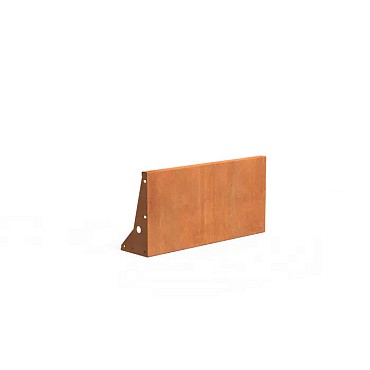 CorTen keerwand 50 cm. recht 100 cm. (3 mm.) ~