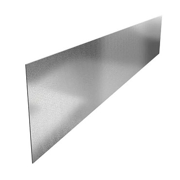 Stalen kantopsluiting (verzinkt) met geplette rand 230x39 cm. (3 mm.) ~