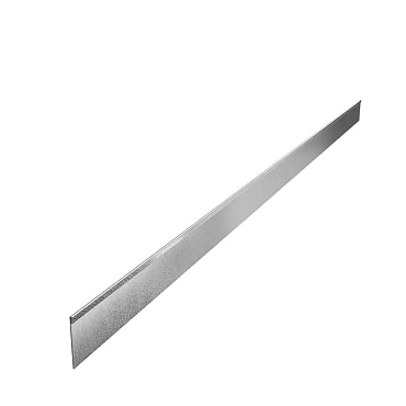 Stalen kantopsluiting (verzinkt) met geplette rand 230x10 cm. (2 mm.) ~