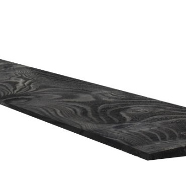 Vuren Zweeds rabat 1 zijde geschaafd. 1 zijde fijnbezaagd. 1.1-2.7x19.5x500 cm zwart gespoten ~