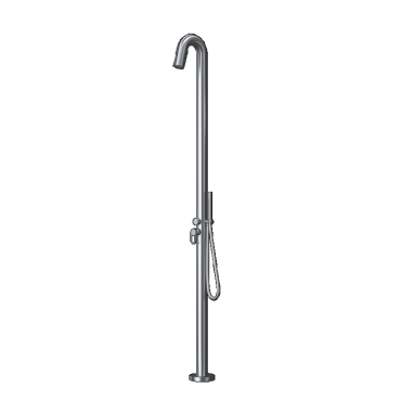 Velum design buiten douche koud-warm met handdouche ~