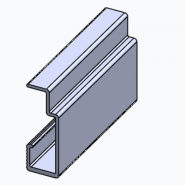 WEO Brise soleil aluminium rail KX-3000 RAL9005 L300 cm. ~