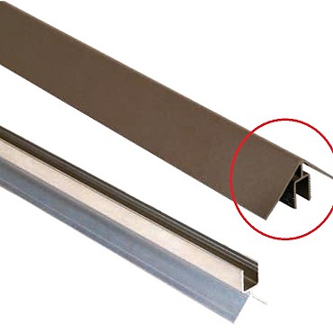 WEO Alu klikprofiel 50x50 mm. L=300 cm. Dark Grey (RAL7022) ~