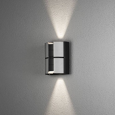 Vidar PowerLED 230V wandarmatuur flush twinlight 19cm, 2x 5W ~