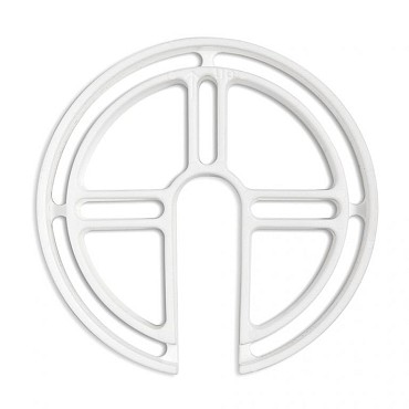 Spacer, kabeldoorvoer voor wandlampen met ronde wandhouder met diameter 10.5cm, wit ~