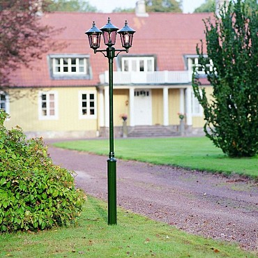 Virgo 230V staand armatuur 3-lichts 54cm excl paal, E27 max 3x 100W ~