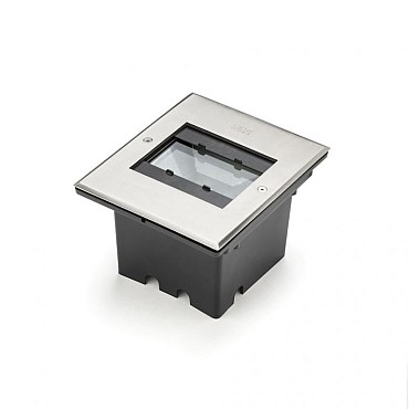 Grondinbouwspot PowerLED 230V, square, instelbare stralingshoek, lbh 15.5x18.5x11.5cm, 3x 3W ~