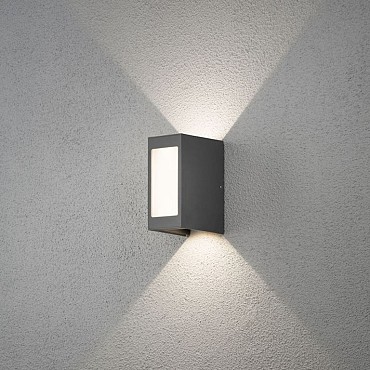 Cremona PowerLED 230V wandarmatuur flush 17cm twin, 3x 3W ~