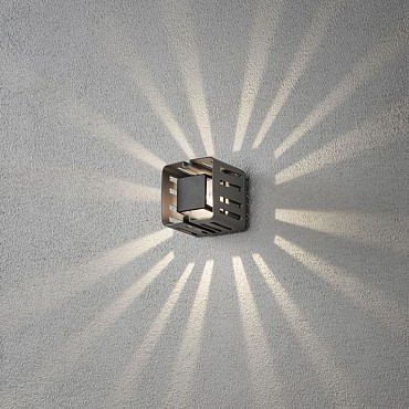 Pescara PowerLED 230V wandarmatuur flush square 11cm, 1x 3W ~