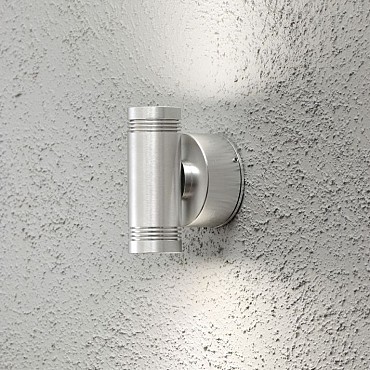 Monza PowerLED 230V wandarmatuur twinspot 12.5cm, Ø 4.5cm, 2x 1W ~