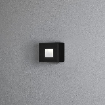 Chieri PowerLED 230V wand- of inbouwarmatuur flush rectangle 8x8cm, 1.5W ~