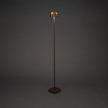 Nice LED IP54 draadloze USB oplaadbare staande lamp matwit 17x120cm bxh, USB dockingstation, 1.5m laadsnoer, touch switch, traploze dimmer 5-100%, 3 lichtstanden (ambiance/functional/combi), 2700K of 3000K (extra) warmwit, 2x Lithium batterij 2200mA, 9u/1