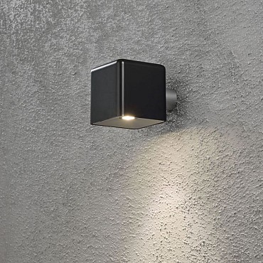 Amalfi LED 12V wandarmatuur square neerwaarts 10cm, 1x 3W ~