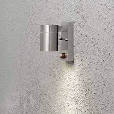Modena 230V wandarmatuur downspot met bewegingsmelder 14cm, GU10, max 35W ~