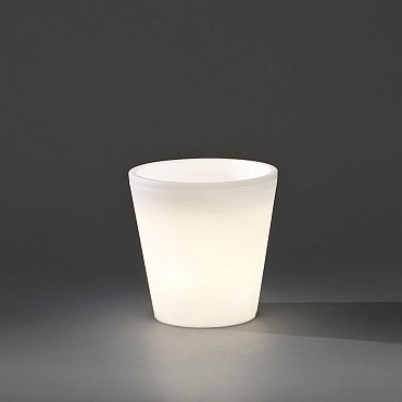 Assisi LED 12V Flowerpot 28cm, opaal kunststof, 15x 0.08W,diepte 15cm, diameter 25cm ~