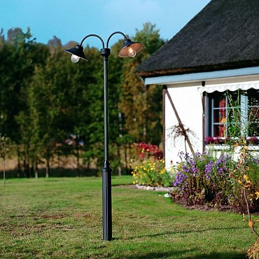 Vega 230V staand armatuur 2-lichts 33cm exclusief paal, E27 max 2x 60W ~