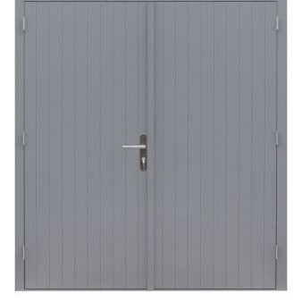 Hardhouten dubbele dichte deur Prestige, 202x221 cm. grijs gegrond. ~
