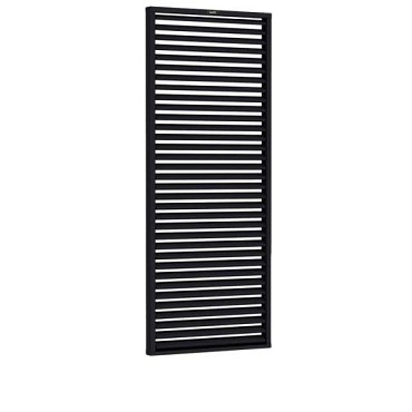 Shutterscherm Excellent vuren, 90x224 cm. zwart gespoten. ~