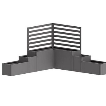 Alu hoekprofiel MIDI DaVinci kwartsgrijs metallic ~