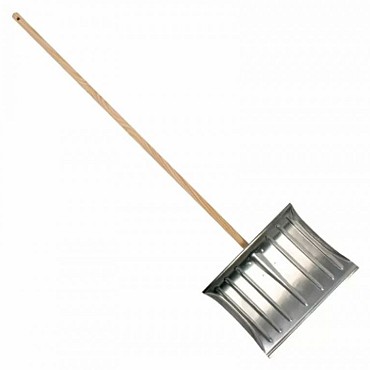 Sneeuwruimer gebogen metaal met steel ~