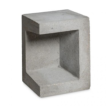 U-hoekelement grijs (HxLxB) 40x40x50 cm. ~