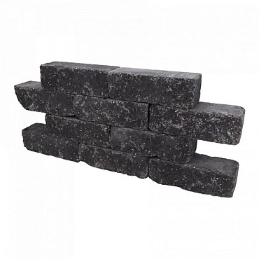 Grani Wall Black getrommeld 31x11,5x10 cm ~