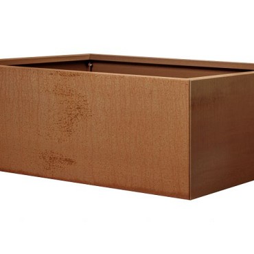 Bloembak vlak CorTen (lxbxh) 180x90x60 cm. ~