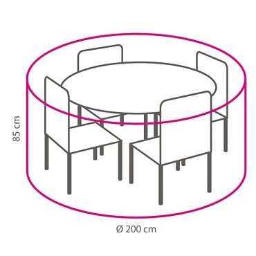 Beschermhoes voor Loungeset XL. Charcoal (280x230x80 cm) ~