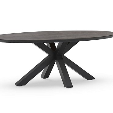 Omnigo Oblang Dining Table  200x110x75 cm Charcoal ~