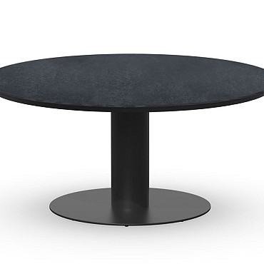 Morena Low Dining Table Trespa Graphite Charcoal 120 - Ø68 cm. ~