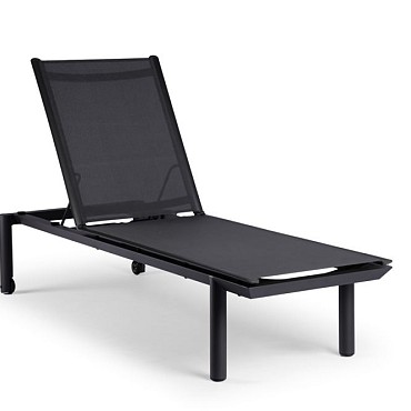 Macan Sun Lounger Charcoal 210x80x40 cm. ~