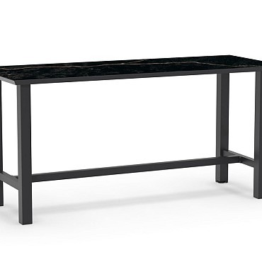 Bar Table Trespa Marble Charcoal 210x80x105 cm. ~