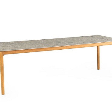 Elegante Teak Dining Table Dekton Ceppo 240 x 100 cm ~