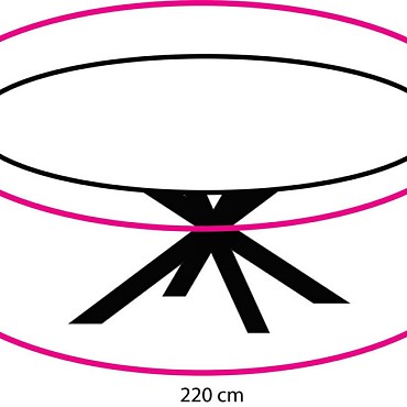 Cover For Oblong Dining Set 220 cm ~