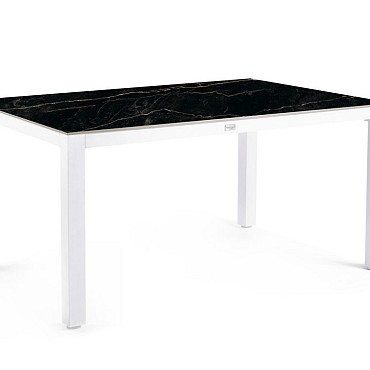 Briga Dining Table Trespa Marble 180x100 cm Creme White ~