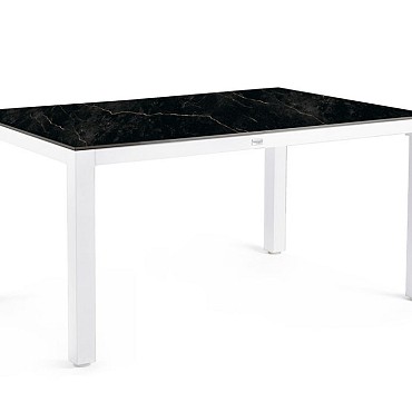 Briga Dining Table Trespa Marble 160x90 cm Charcoal ~