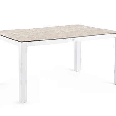 Briga Dining Table Trespa Travertin 160x90 cm Charcoal ~