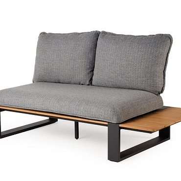 Seto Teak 2-Seater Left Ash Grey ~