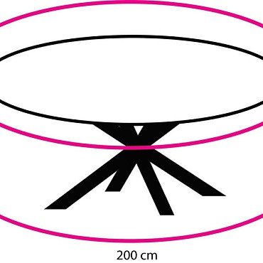 Cover For Oblong Dining Set 200 cm ~