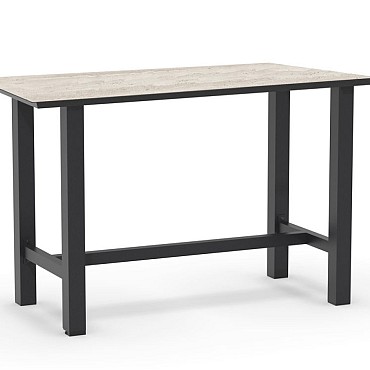 Bar Table Trespa Travertin 150x80x105 cm Charcoal ~