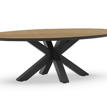 Oblong Dining Table Trespa Bergamo 220x130x75 cm Charcoal ~