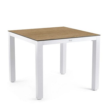 Briga Dining Table Trespa Bergamo 100x100 cm Creme White ~