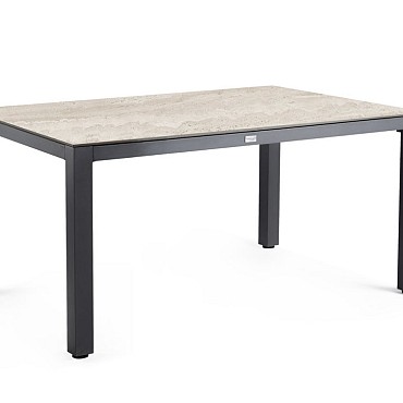 Briga Dining Table Trespa Travertin 180x100 cm Charcoal ~