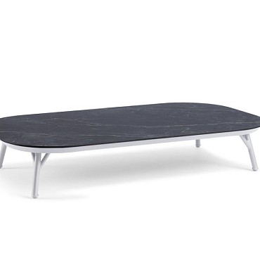 Nora Coffee Table Large Trespa Marble Creme White ~