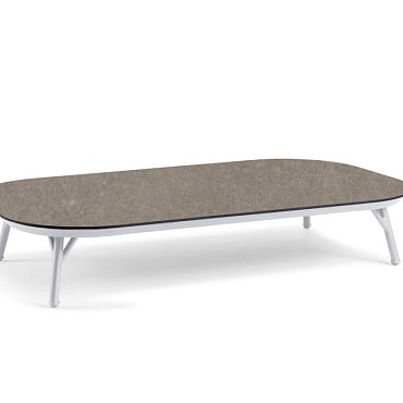 Nora Coffee Table Large Trespa Dark Basalt Creme White ~