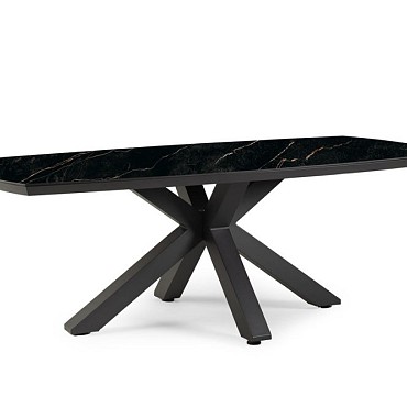 Clover Organic Dining Table Trespa Marble Charcoal ~