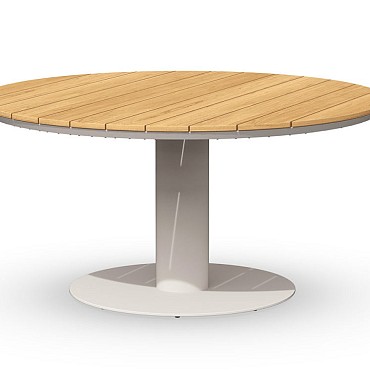 Moreno Dining Table Teak 150 cm  Creme White ~