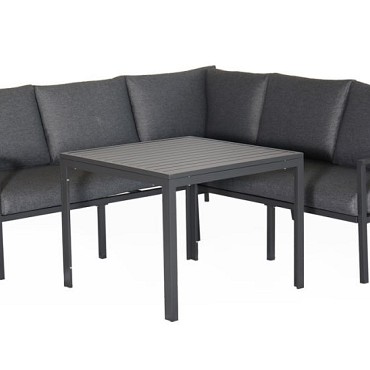 Barto Lounge Corner Set Charcoal  ~