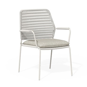David Dining Chair Stackable Creme White ~