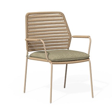 David Dining Chair Stackable Natural Latte ~